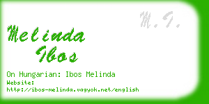 melinda ibos business card